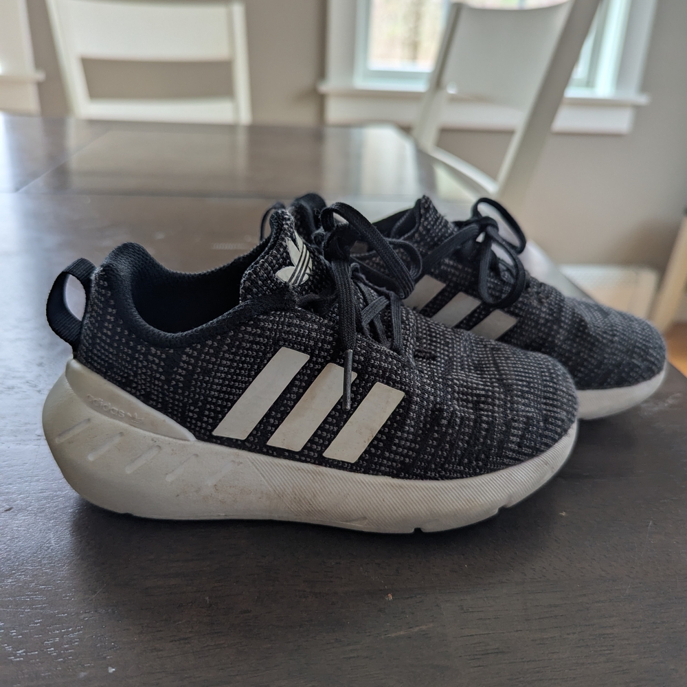 Adidas Kids Black and White Sneakers